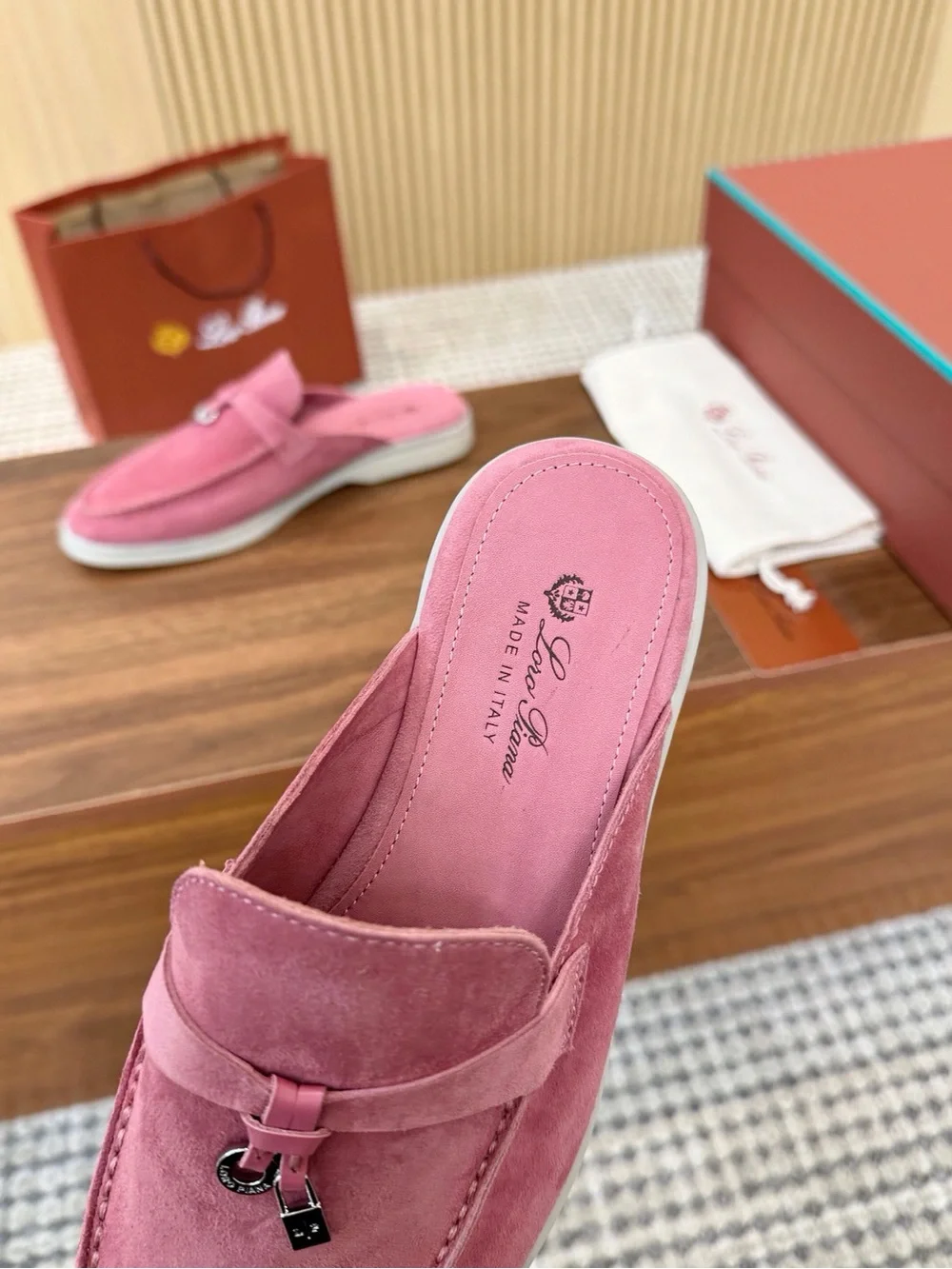 Pink Suede Women’s Slip-On Loafers